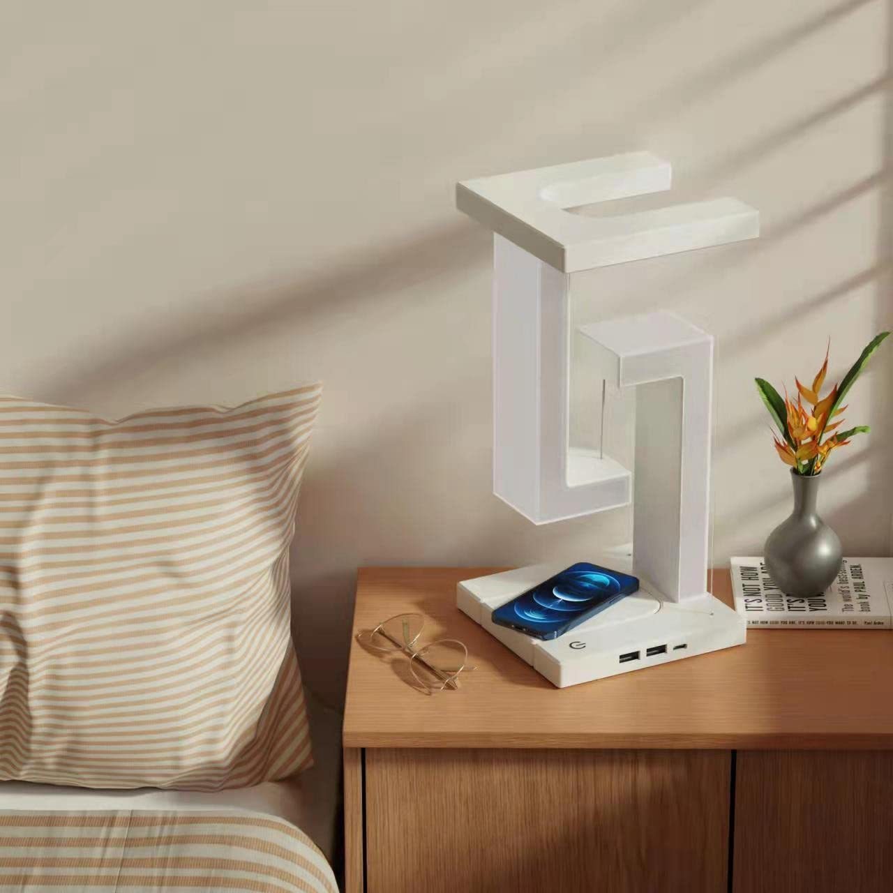 Table Lamp For Smartphone Wireless Charging